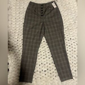 Express Women’s Charcoal Checkered Dress Pants